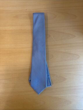 Hugo Boss Blue Micro-Check Men's Tie